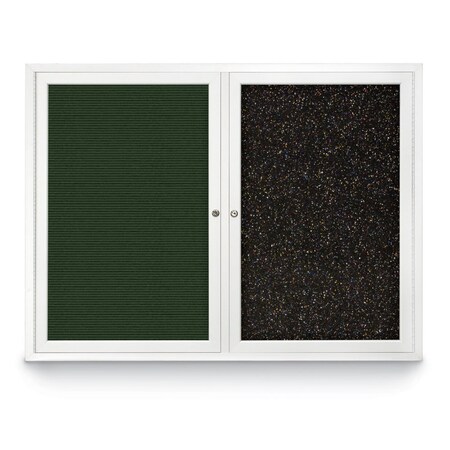 United Visual Products Corkboard, Keylime/Black, 18" x 24" UV429H-BLACK-KEYLIME